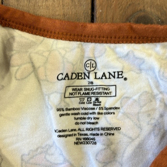 Caden lane Thanksgiving bamboo pajama top - Picture 4 of 5